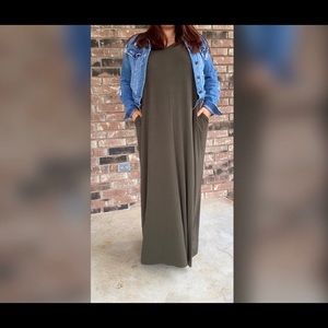 Olive maxi dress
